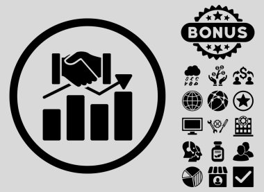 Satın alma grafik düz glif simgesi Bonus ile