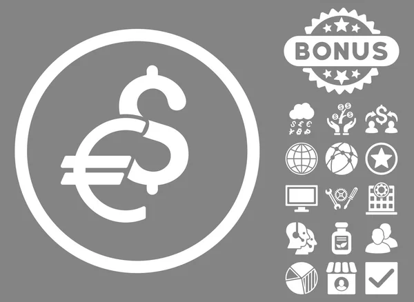 Currency Flat Glyph Icon with Bonus — Stock Photo, Image