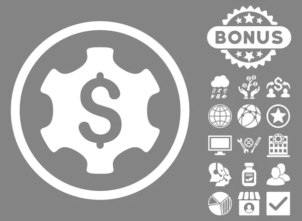 Platte Glyph pictogram van de opties van de betaling met Bonus — Stockfoto