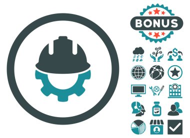 Bonus ile Geliştirme düz vektör simgesi