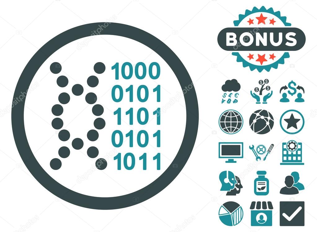 DNA Code Flat Vector Icon with Bonus