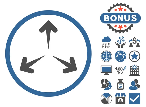 Разверните иконку со стрелками с бонусом — стоковый вектор