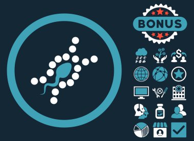 Bonus ile DNA çoğaltma düz vektör simgesi