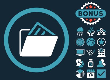 Belge klasörü düz vektör simgesi Bonus ile
