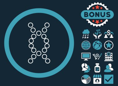 Bonus ile genom düz vektör simgesi