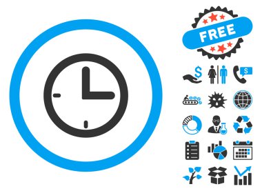 Bonus ile zaman düz vektör simgesi