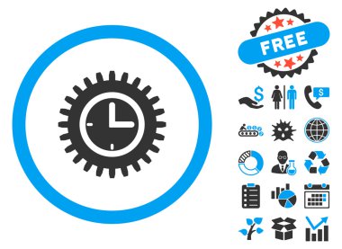 Bonus ile zaman seçenekleri düz vektör simgesi