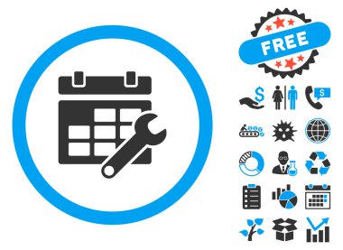 Takvim Seçenekleri düz vektör simgesi Bonus ile