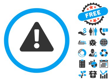 Uyarı düz vektör simgesi Bonus ile