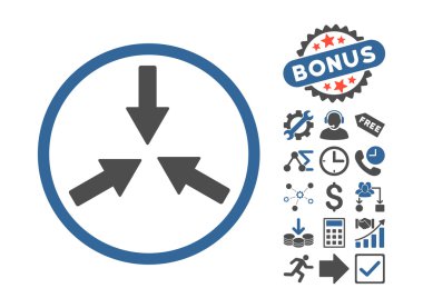 Oklar düz vektör simge Bonus ile çarpıştı