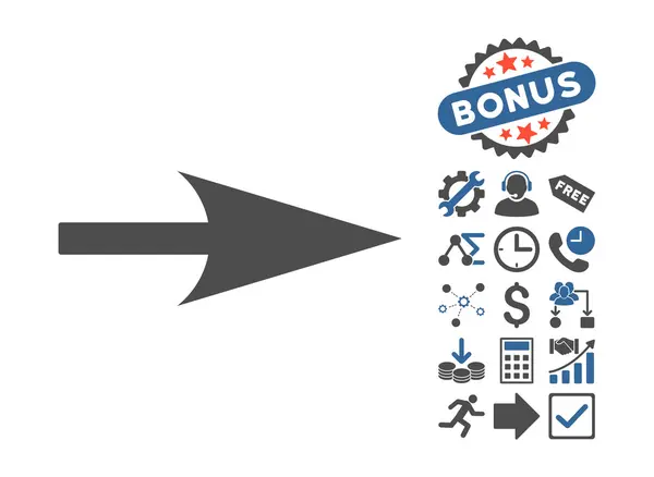 Arrow Axis X Icona vettoriale piatta con bonus — Vettoriale Stock