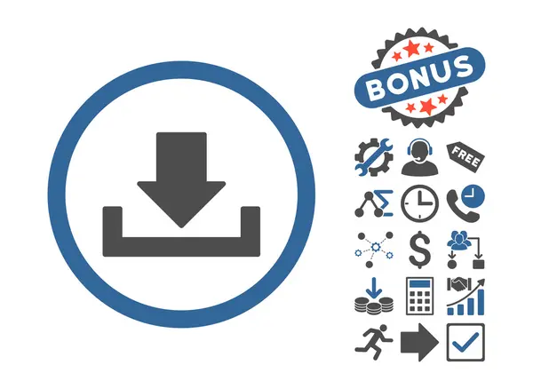 Platte Vector Icon met Bonus downloaden — Stockvector