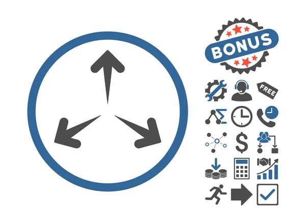 Développer les flèches plat vectoriel icône avec bonus — Image vectorielle