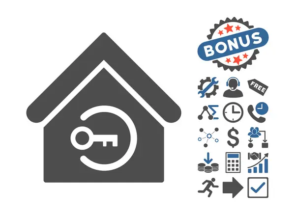Domácí přihlášení plochý vektor ikona s bonusy — Stockový vektor
