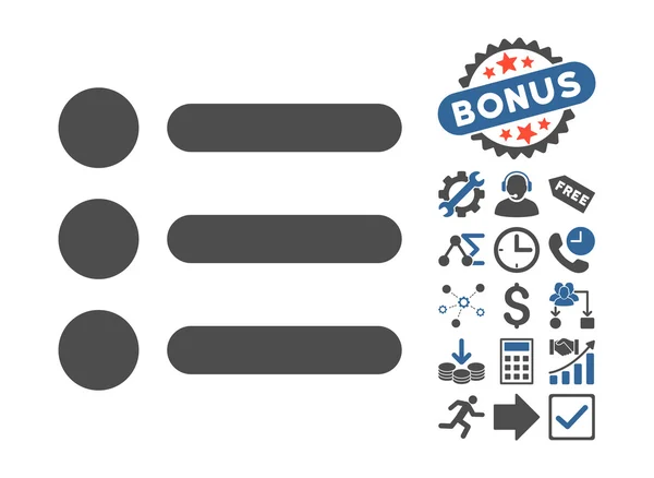 Items platte Vector Icon met Bonus — Stockvector