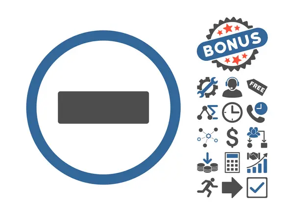 Ícone plano menor do vetor com bônus —  Vetores de Stock