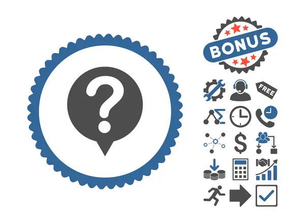 Status plat vector pictogram met bonus — Stockvector