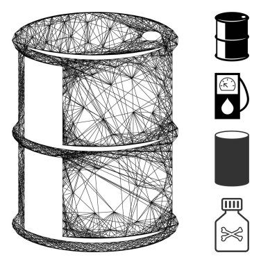 Yumurtadan çıkan Petrol Varili Vektör Ağı