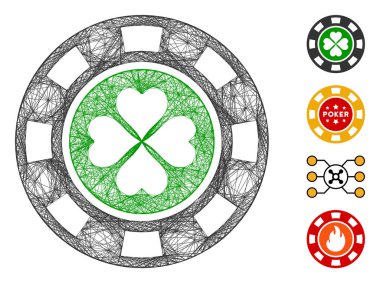 Net Şans Kumarhanesi Çip Vektör Ağı