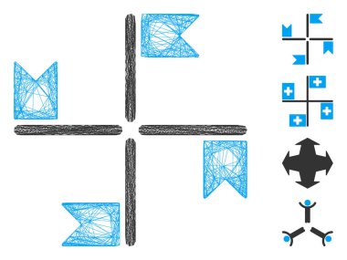 Yumurtadan Çıkan Bayraklar Vektör Ağı