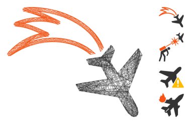 Ağ Düşen Uçak Vektör Ağı