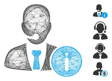 Ağ Yardımı Masa Yöneticisi Vektör Ağı