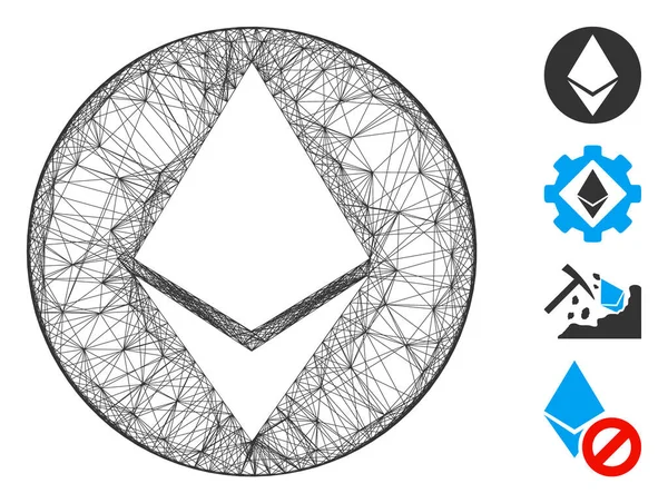 Yumurtadan Çıkan Ethereum Madeni Para Vektörü Ağı