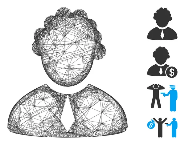 Nettodomare Yrke Vector Mesh — Stock vektor