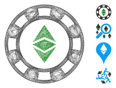 Yumurtadan Çıkan Ethereum Kumarhanesi Çip Vektör Ağı