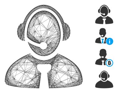 Ağ Çağrı Merkezi Yöneticisi Vektör Ağ