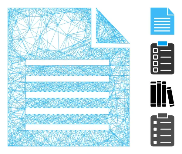 Maille vectorielle de document linéaire — Image vectorielle