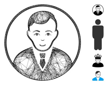 Ağ Yuvarlak Centilmen Vektör Ağı