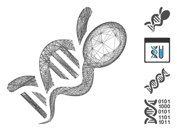 Ausgeschlüpfte genetische Vektornetze — Stockvektor