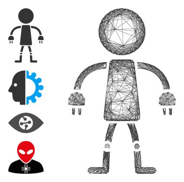 Ağ Robot Vektör Ağı