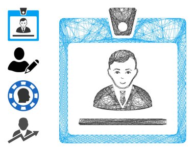 Ağ Yöneticisi Rozet Vektör Ağı