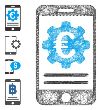 Yumurtadan çıkan Euro Mobil Bankacılık Yapılandırma Vektörü AğıName