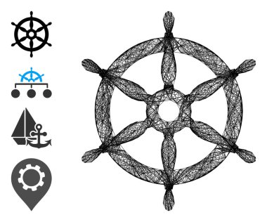 Ağ Gemisi Tekerlek Vektör Ağı