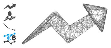 Ağ Eğilimi Arrow Vektör Ağı