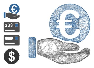 Net Euro Para Ödeme El Vektör Ağı