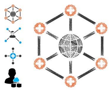 Doğrusal Küresel Tıbbi Ağ Vektörü Ağı