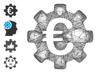 Yumurtadan çıkan Euro Geliştirme Gear Vektör Ağı