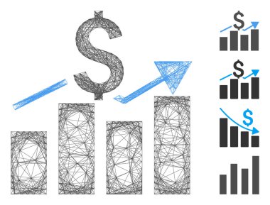 Doğrusal Satış Çubuğu Grafik Vektör Ağı