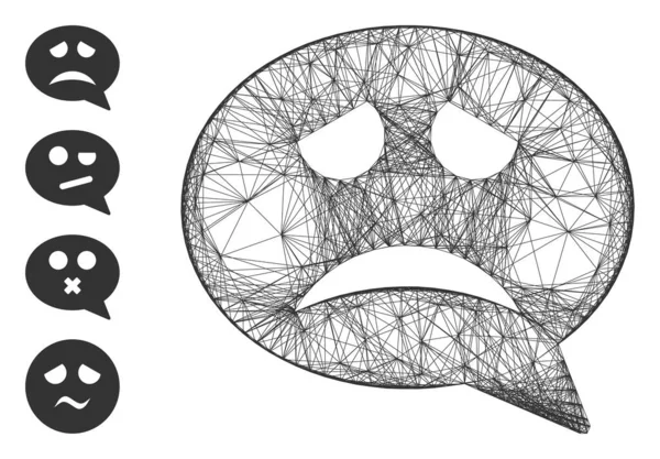 Problème linéaire Smiley Message Vector Mesh — Image vectorielle