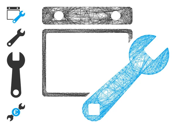 Linear Data Setup Vector Mesh —  Vetores de Stock