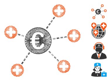 Ağ Euro Medikal Bağlantı Vektörü Ağı