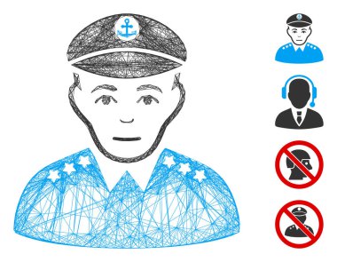 Yumurtadan çıkmış Askeri Kaptan Vektör Ağı