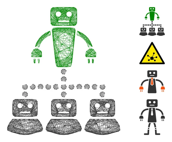 Линейный робот-менеджер — стоковый вектор