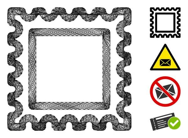 직렬 우편 마크 벡터 메시 — 스톡 벡터