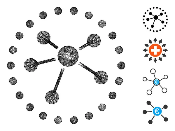 Kikelt Linkek Diagram Vektorháló — Stock Vector