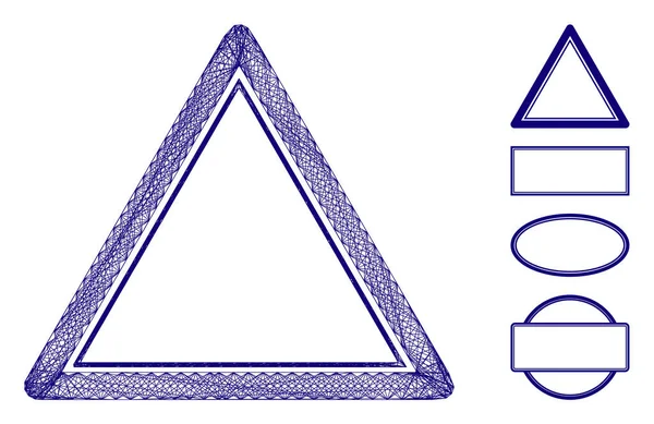 Maille vectorielle à double triangle à chapeaux — Image vectorielle